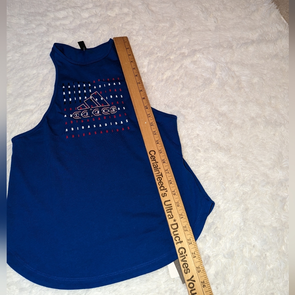 Nwts ADIDAS Women's Amer AAC Tank1 multi sport team royal blue sleeveless top - Picture 3 of 15